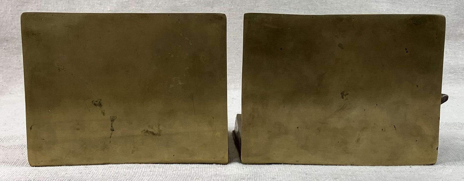 A. Duchene Bronze Cat and Mouse Bookends - 9