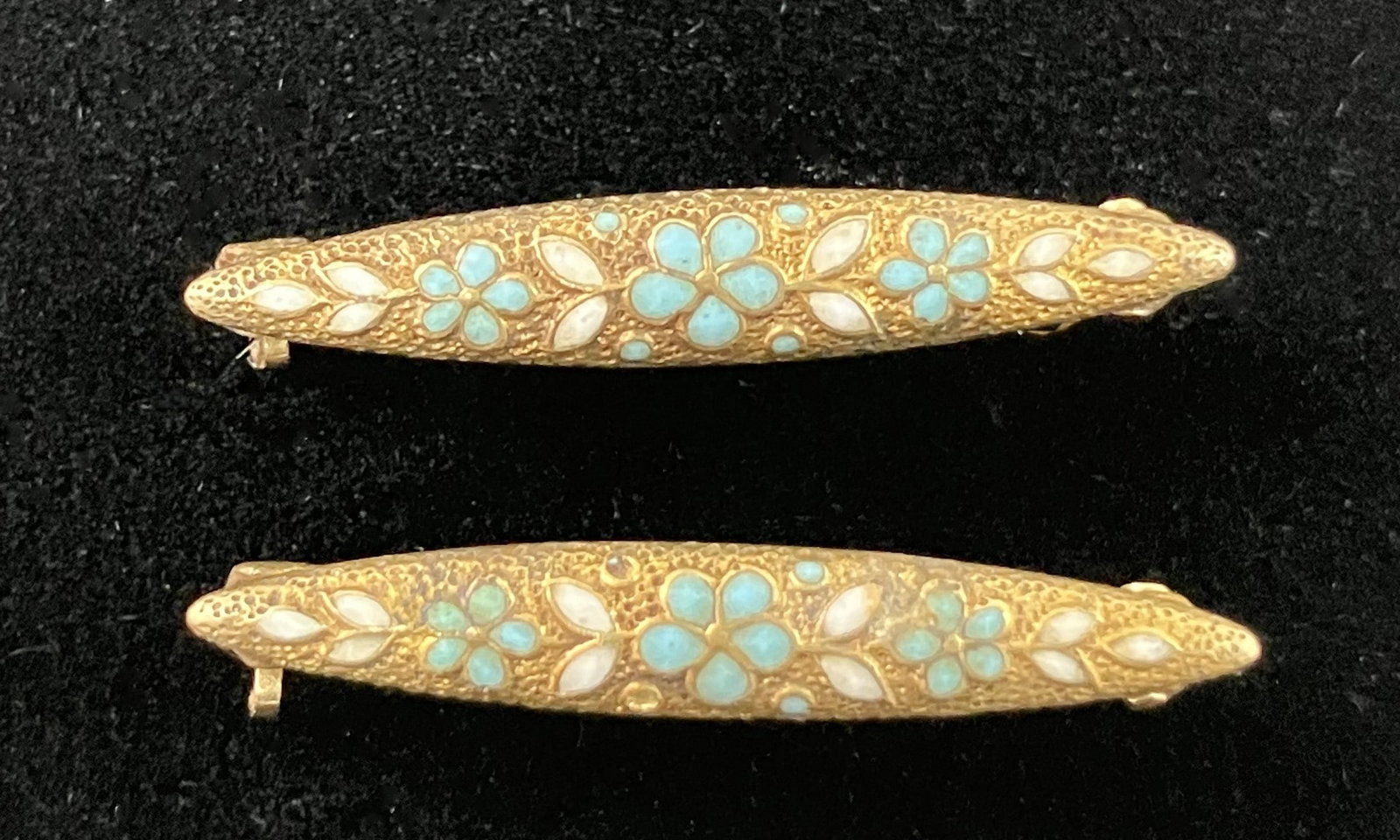 Art Nouveau 14KT Bar Brooches - 2