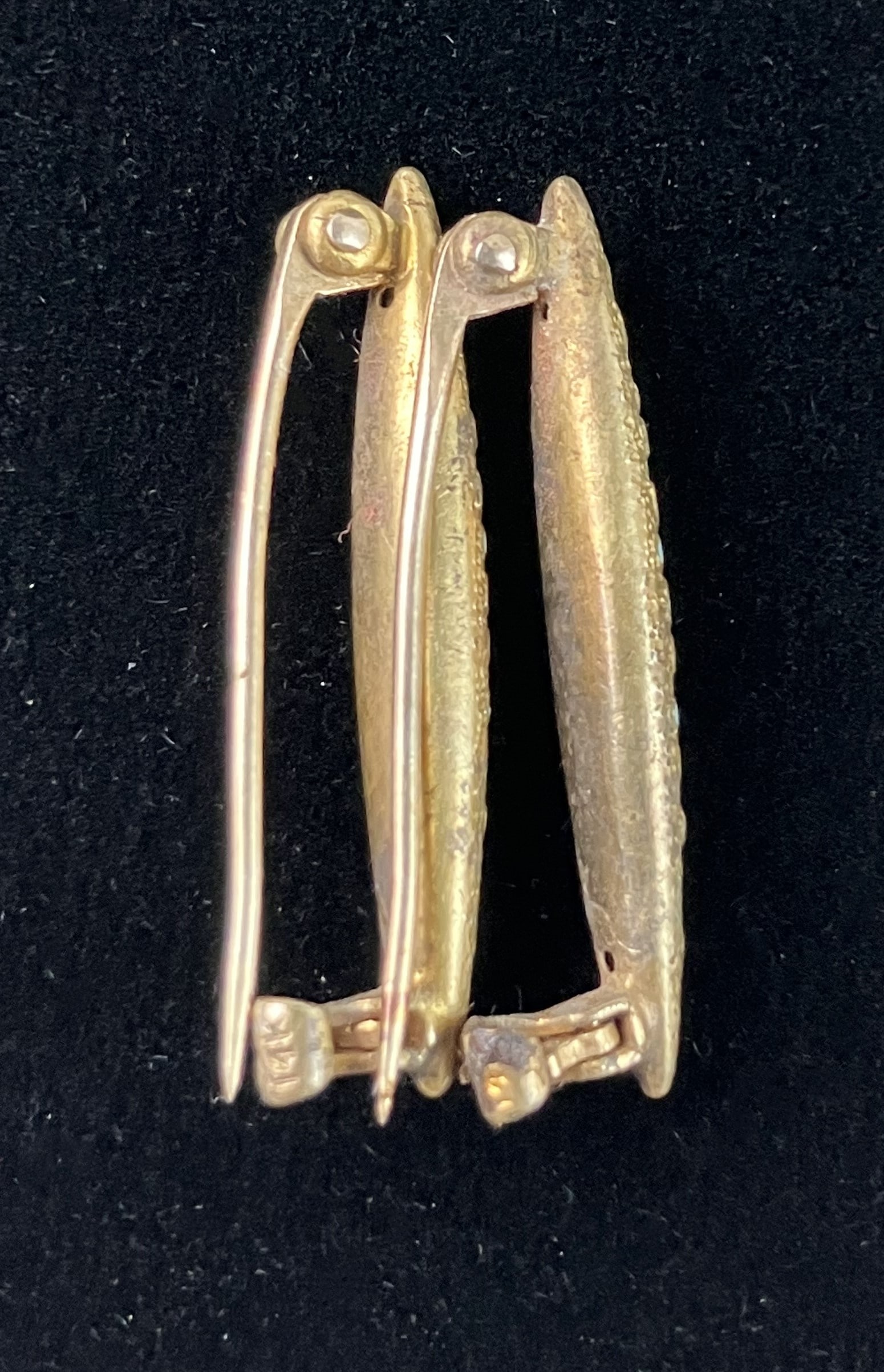 Art Nouveau 14KT Bar Brooches - 3