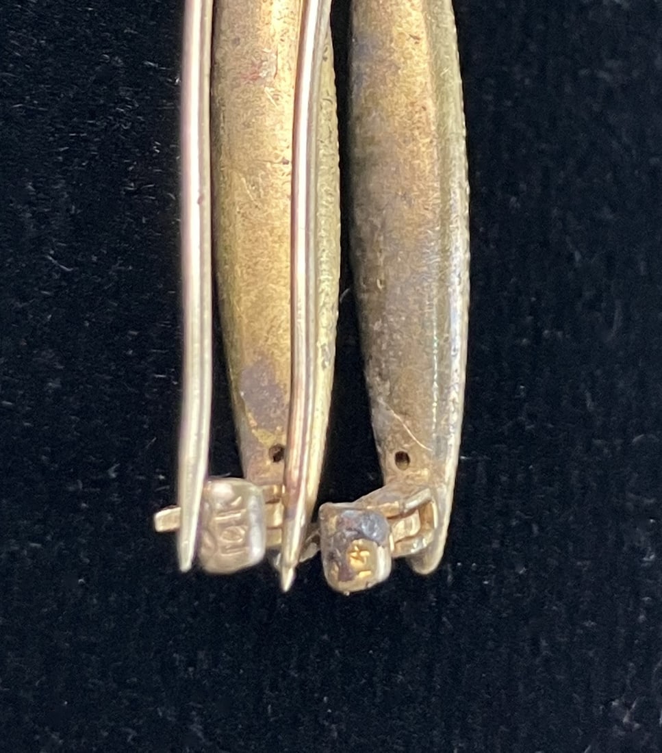 Art Nouveau 14KT Bar Brooches - 4