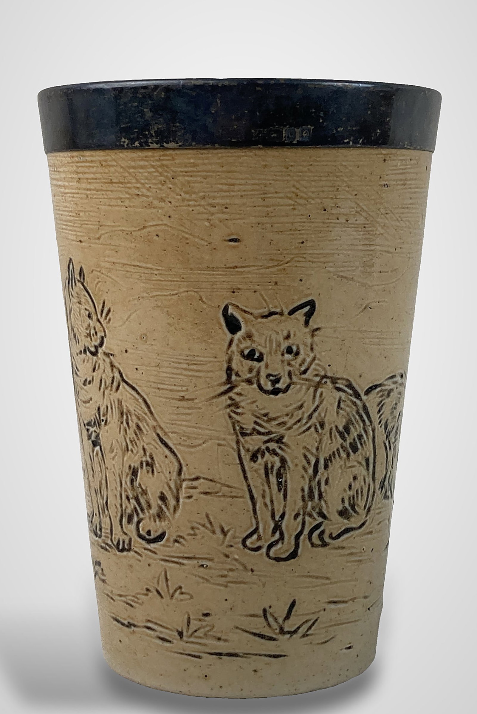Hannah Barlow Doulton Lambeth Cat Cup - 4