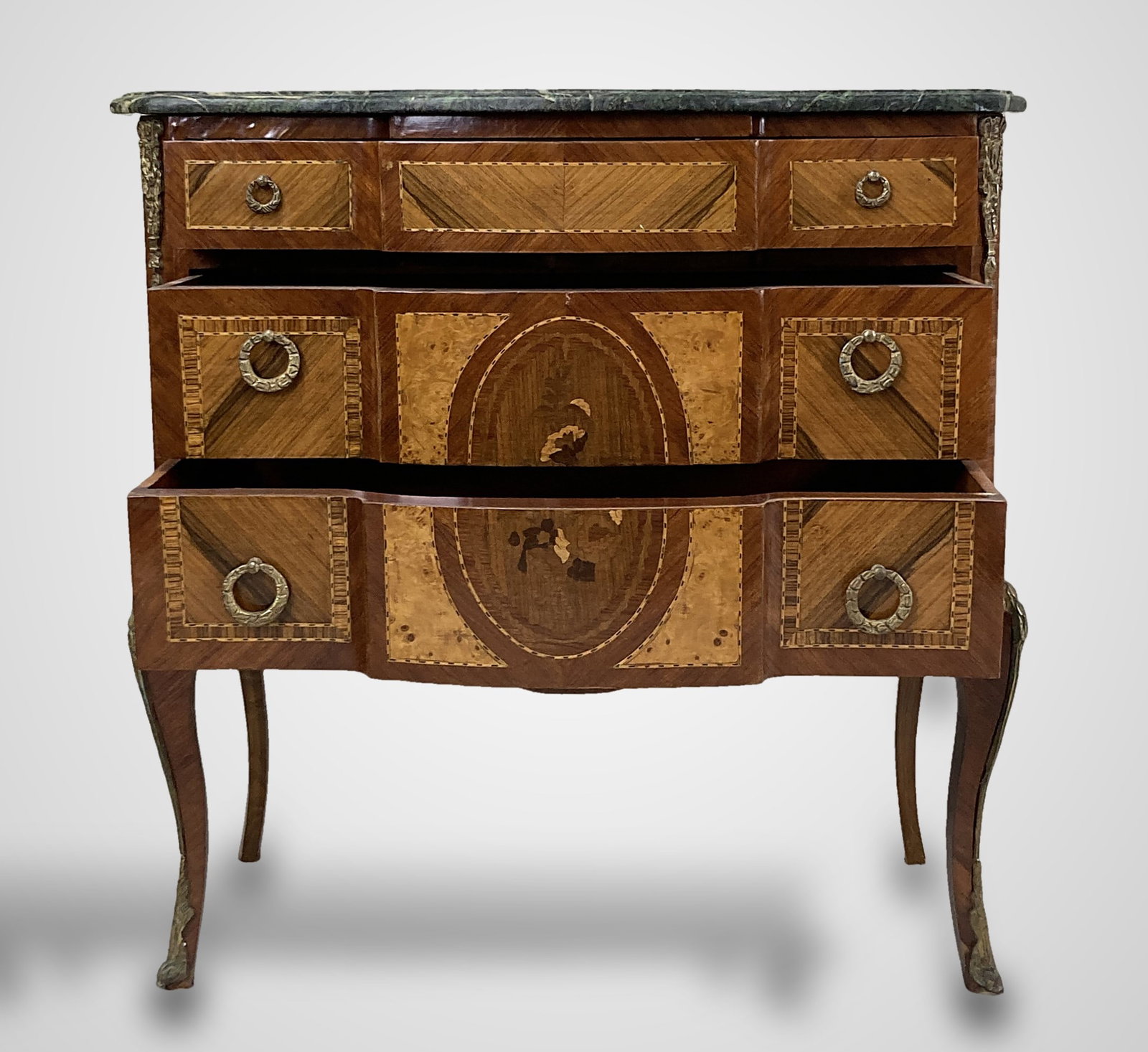 French Louis XV Style Marble Top Commode - 3