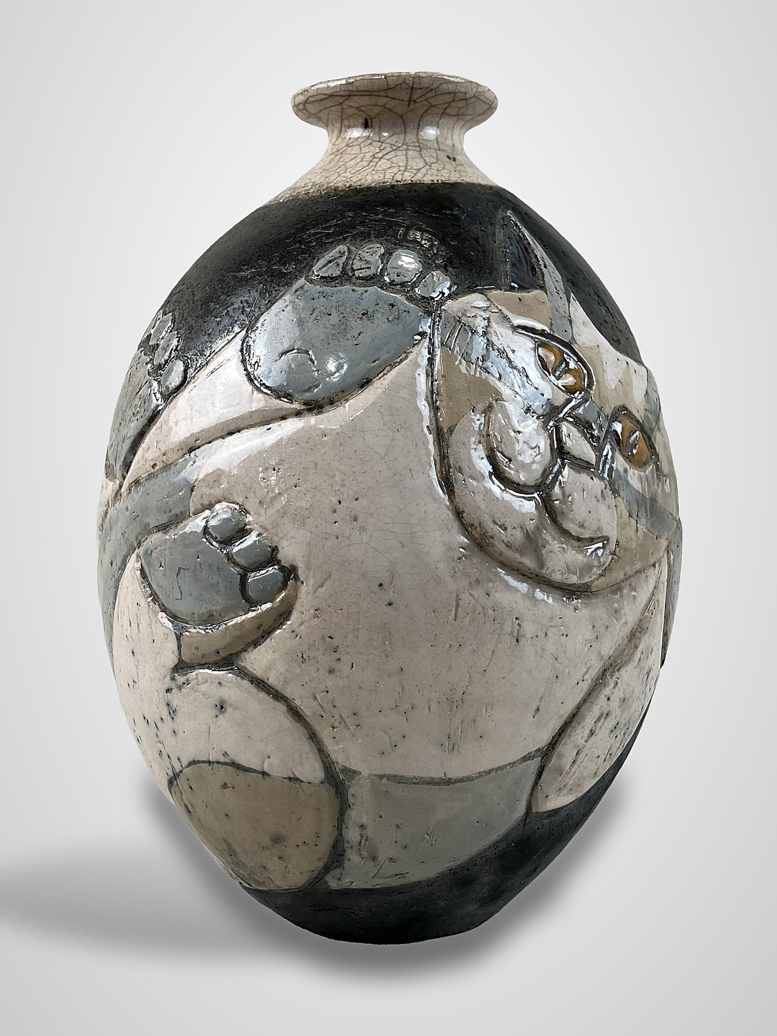 Eleanor Madonik Cat Studio Pottery Vase - 2