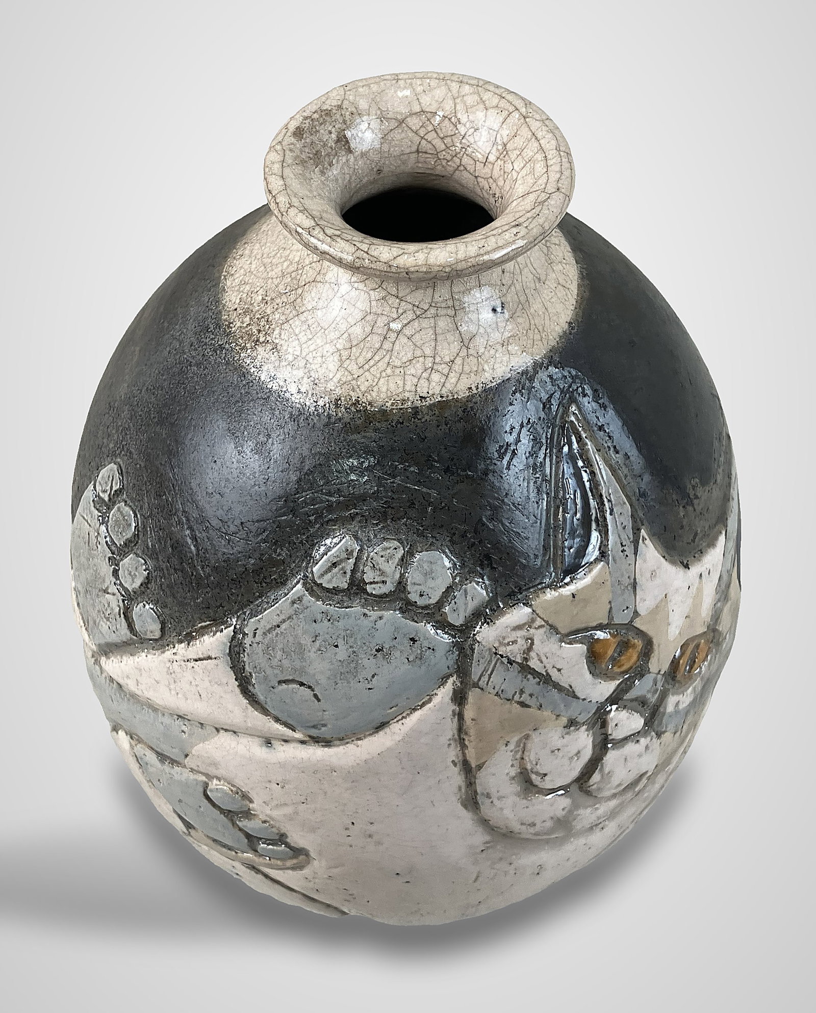 Eleanor Madonik Cat Studio Pottery Vase - 3