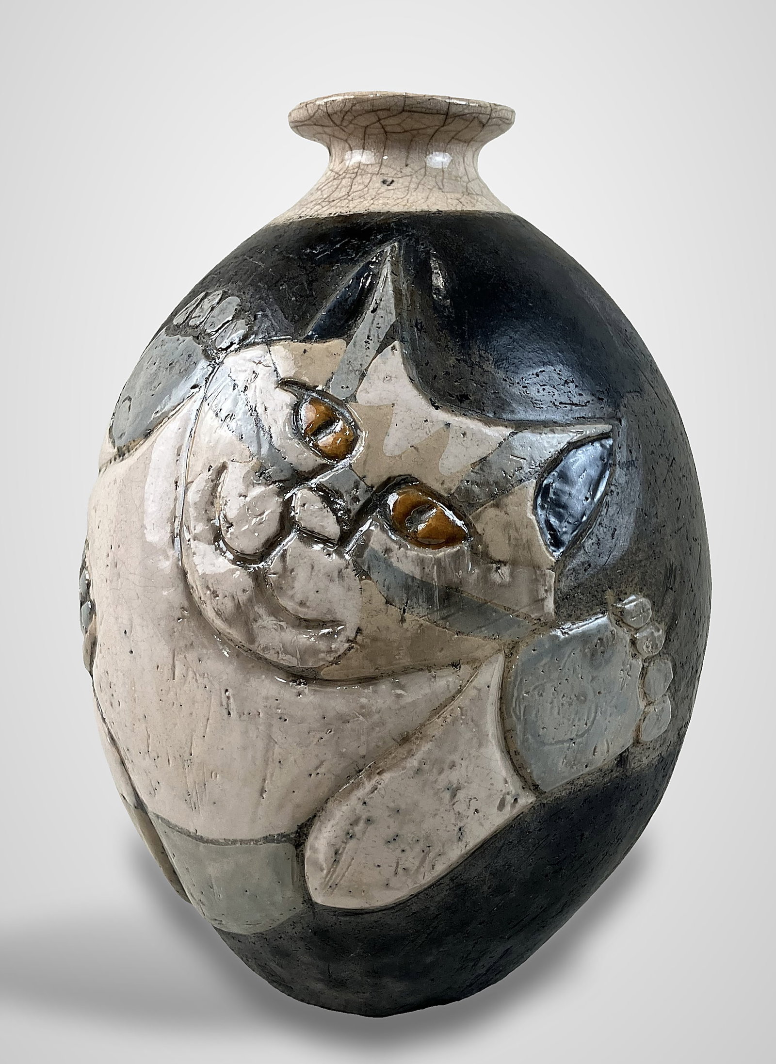 Eleanor Madonik Cat Studio Pottery Vase - 7