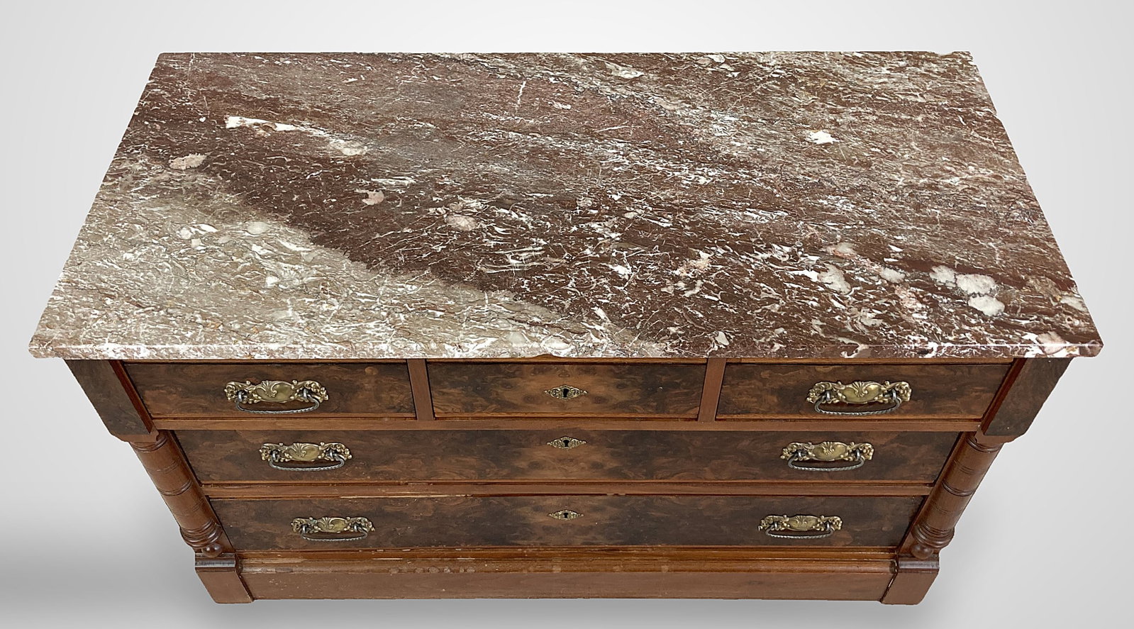 Late 19th Century Marble Top Chest - 2