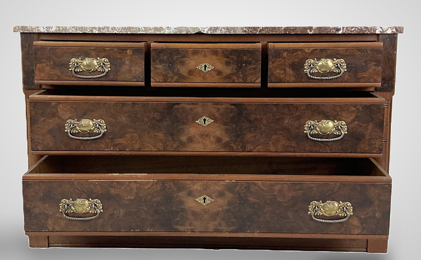 Late 19th Century Marble Top Chest - 4