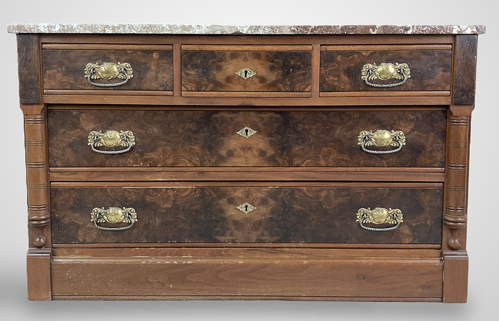 Late 19th Century Marble Top Chest - 7