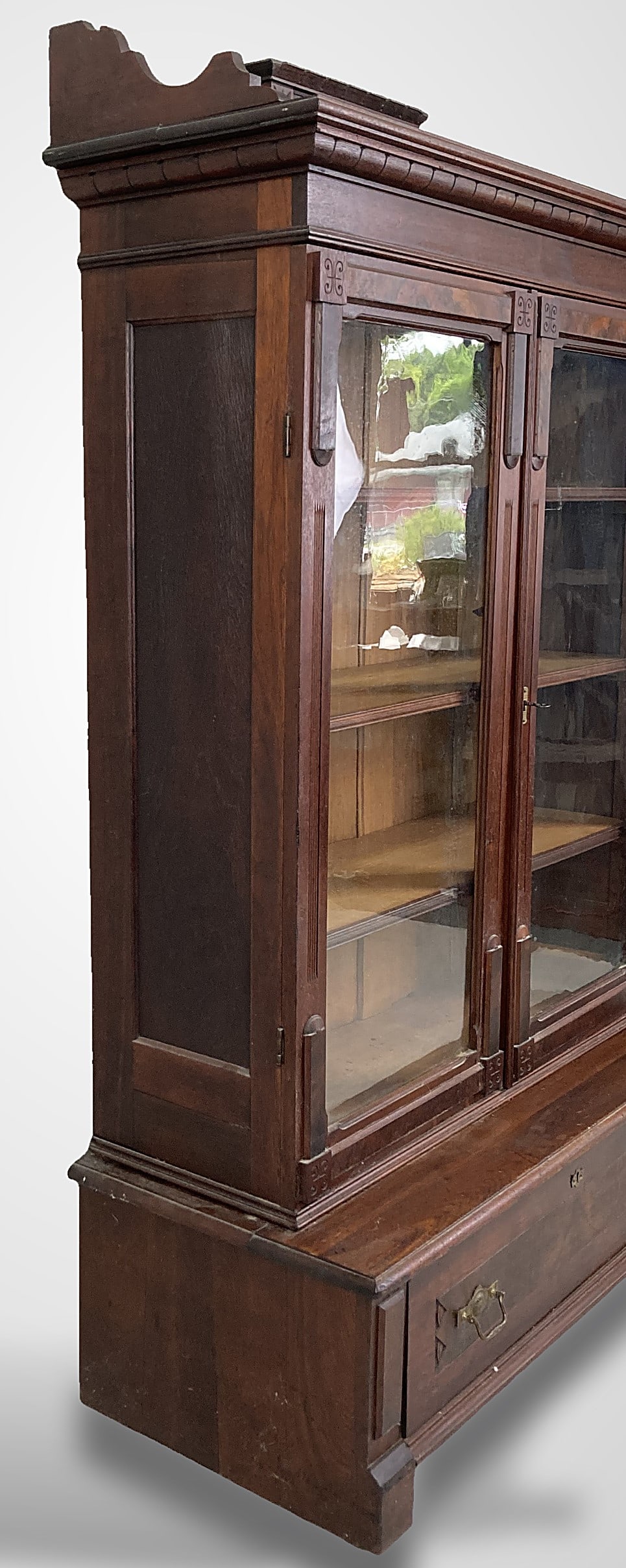Victorian Eastlake Walnut Bookcase - 7