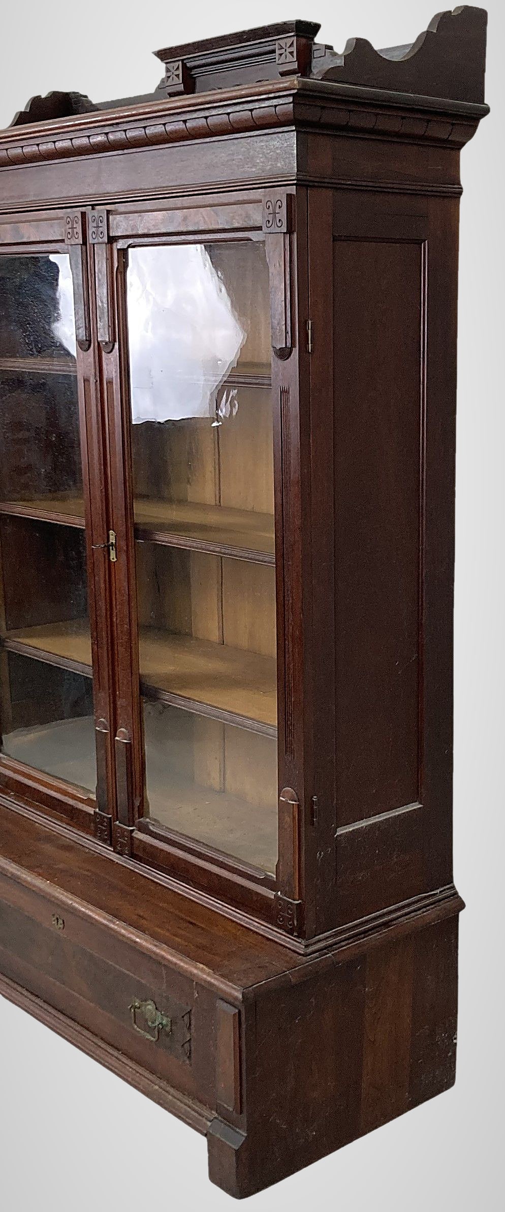 Victorian Eastlake Walnut Bookcase - 8