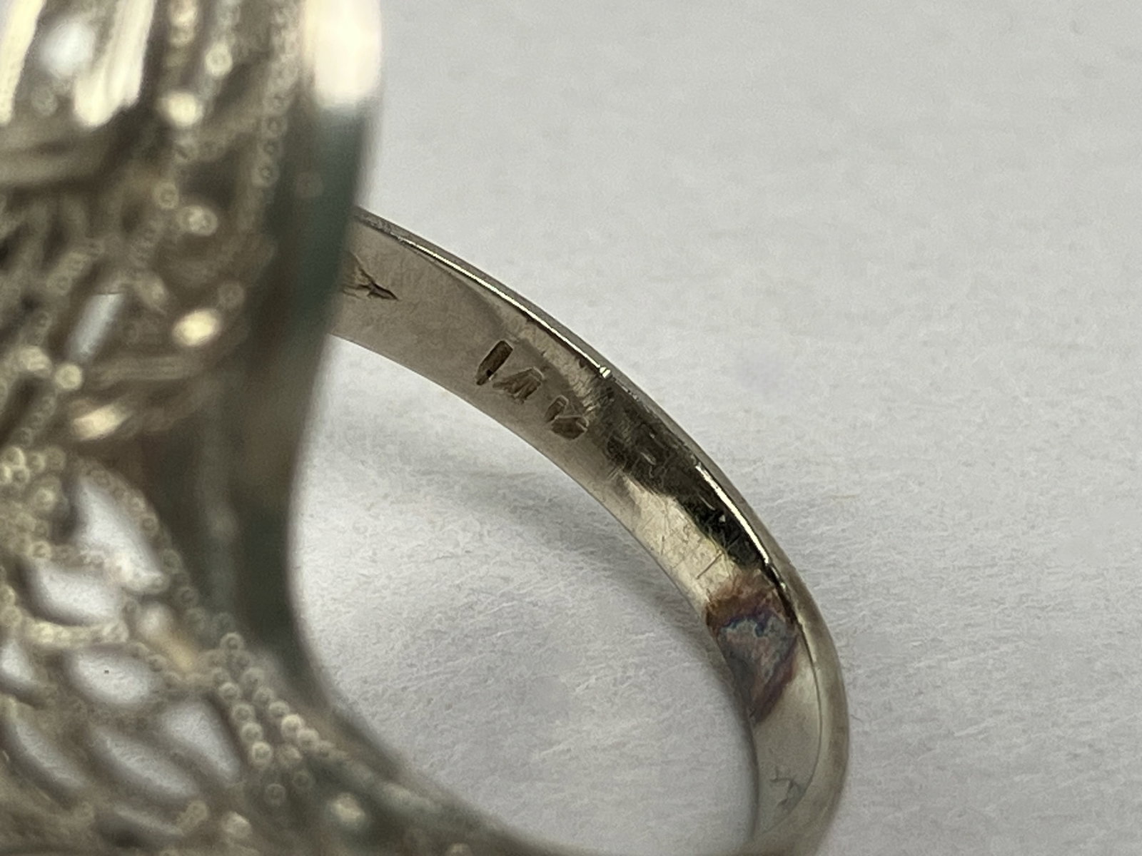 Art Deco 14KT White Gold Ring - 5