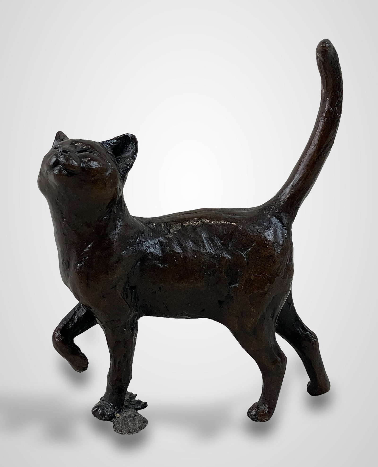Michael Simpson Cast Bronze Cat Figurine - 2