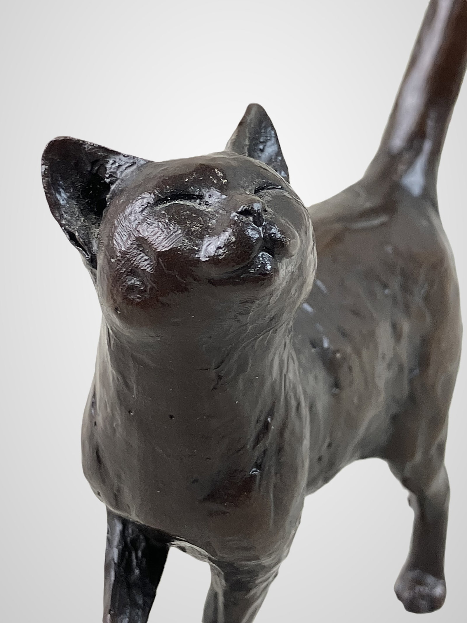 Michael Simpson Cast Bronze Cat Figurine - 3