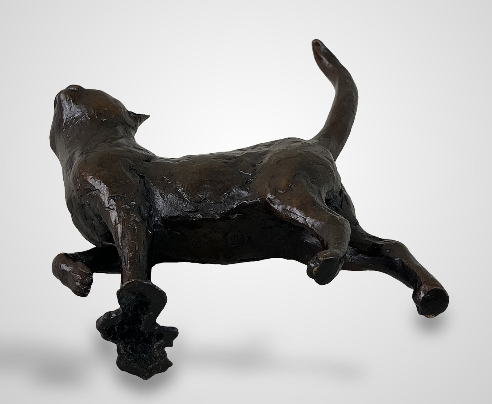 Michael Simpson Cast Bronze Cat Figurine - 7