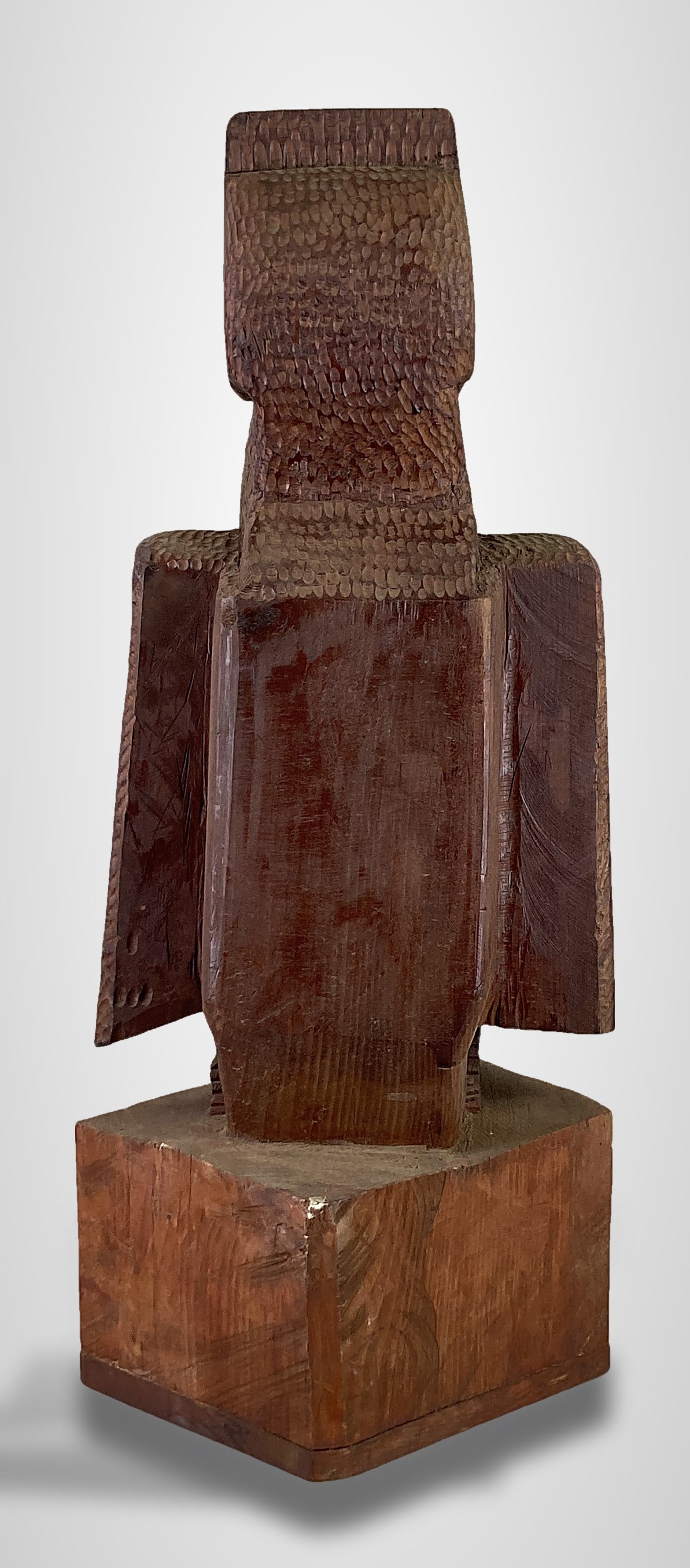 Folk Art Carved Eagle Sculpture - 3
