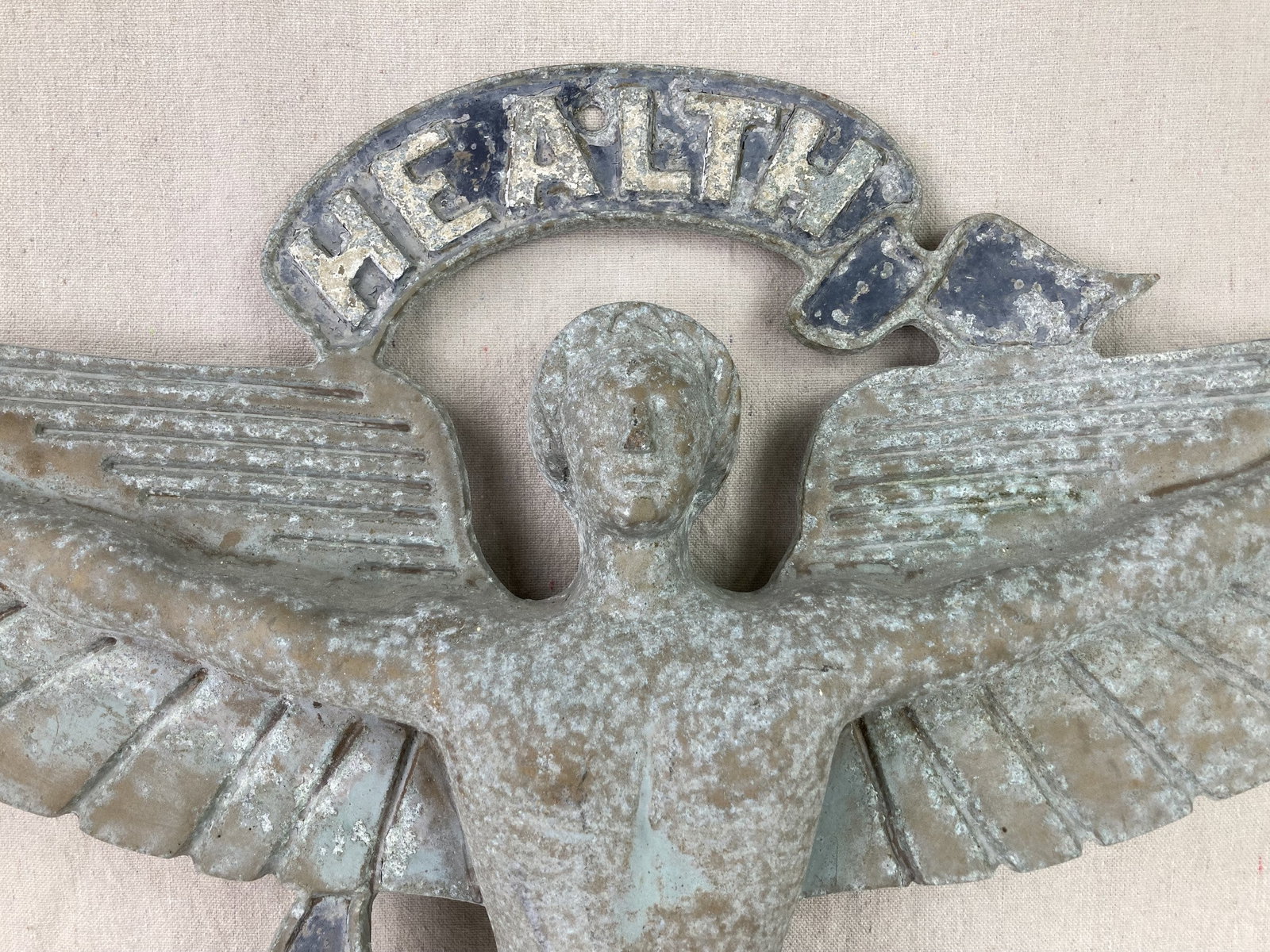 Art Deco Cast Metal Chiropractor Trade Sign - 2