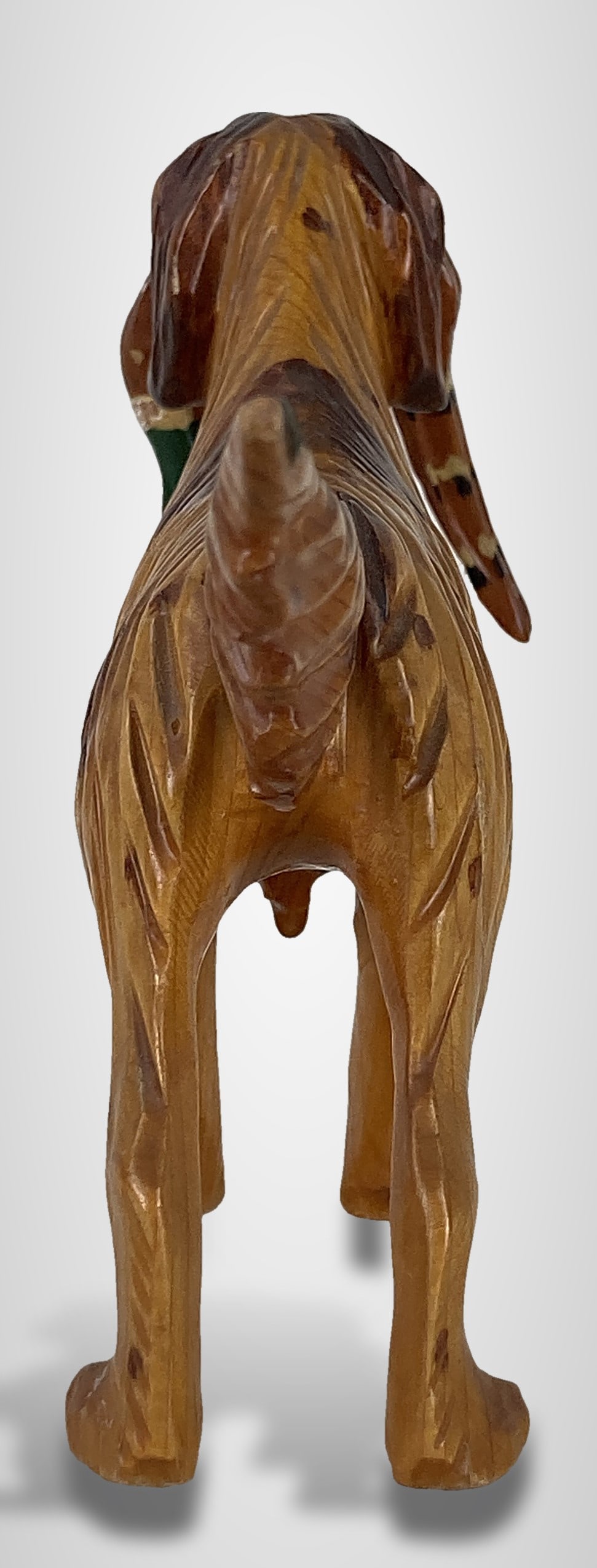 Folk Art Carved Hunting Dog Figure - 6