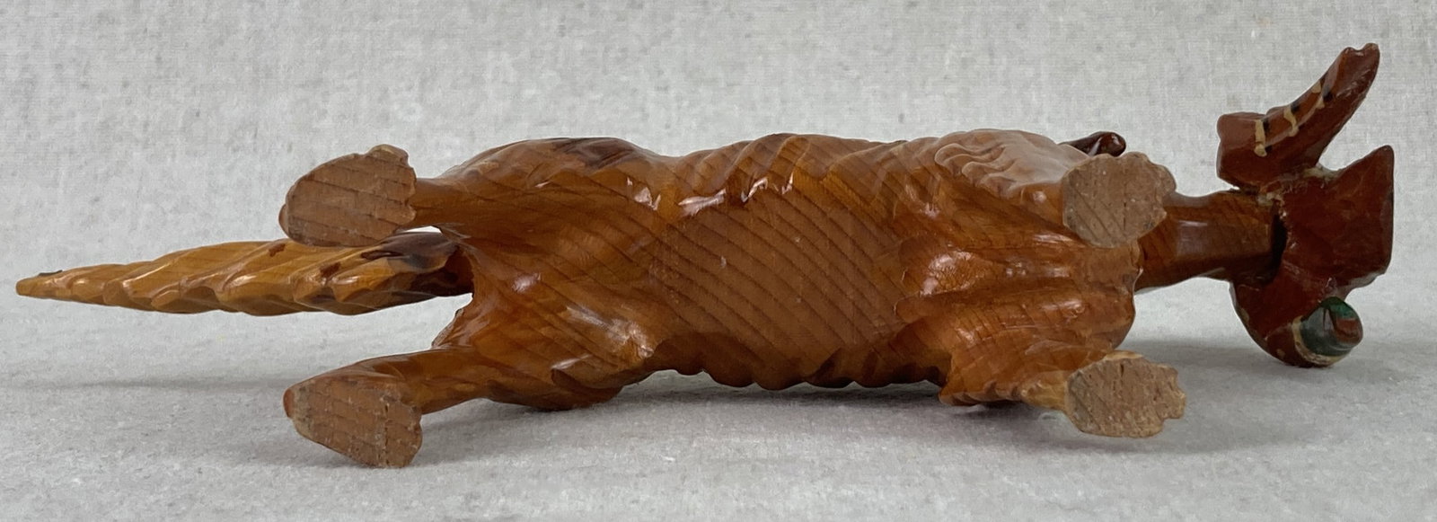 Folk Art Carved Hunting Dog Figure - 9