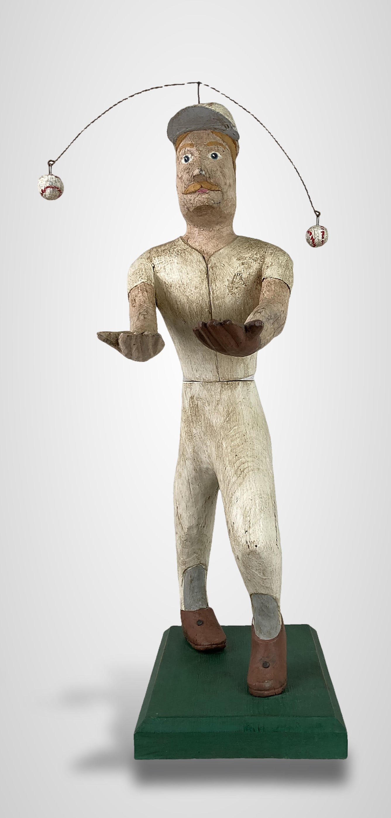 Carved Folk Art, Baseball Player , Patricia John and Jac John - 2