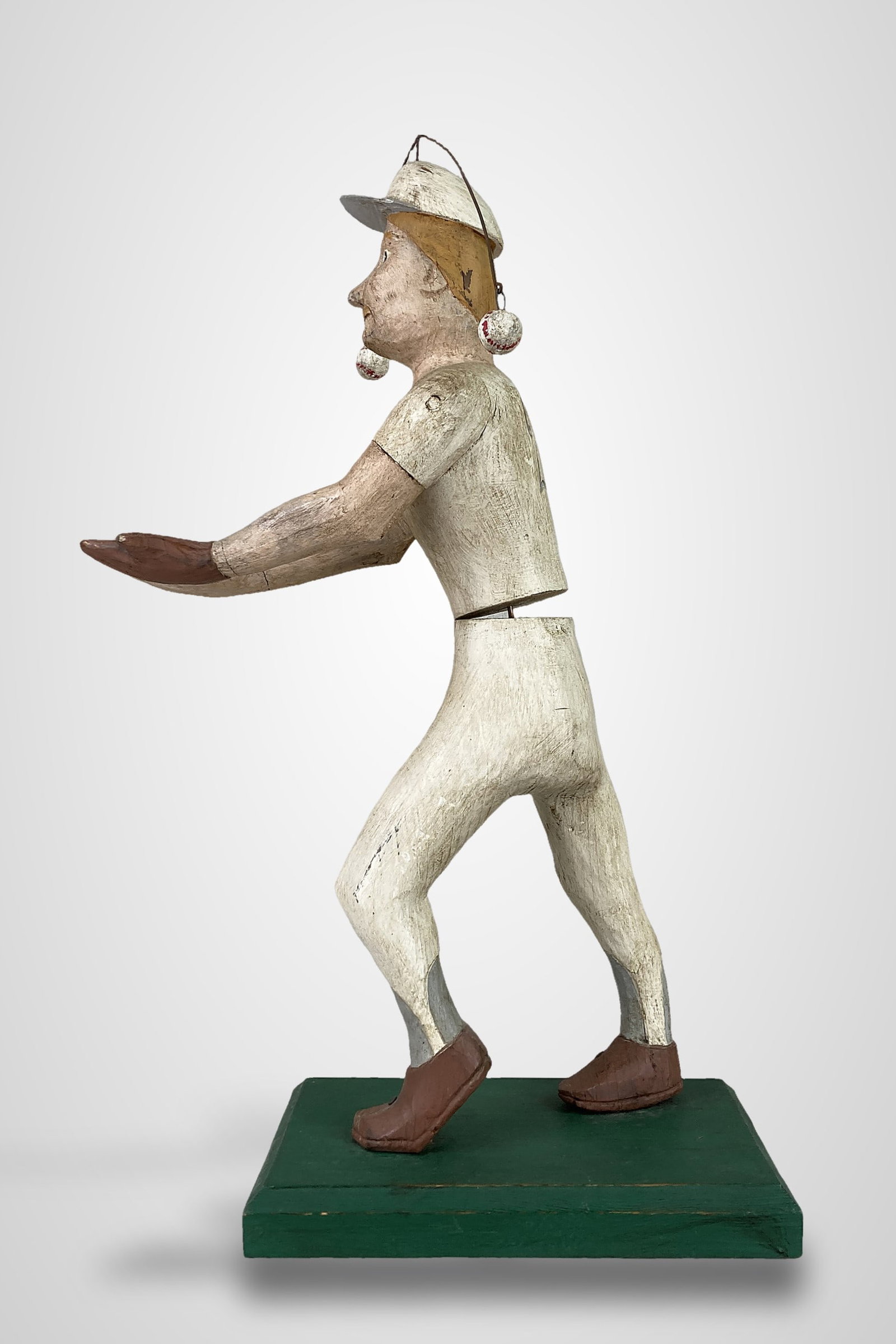 Carved Folk Art, Baseball Player , Patricia John and Jac John - 4