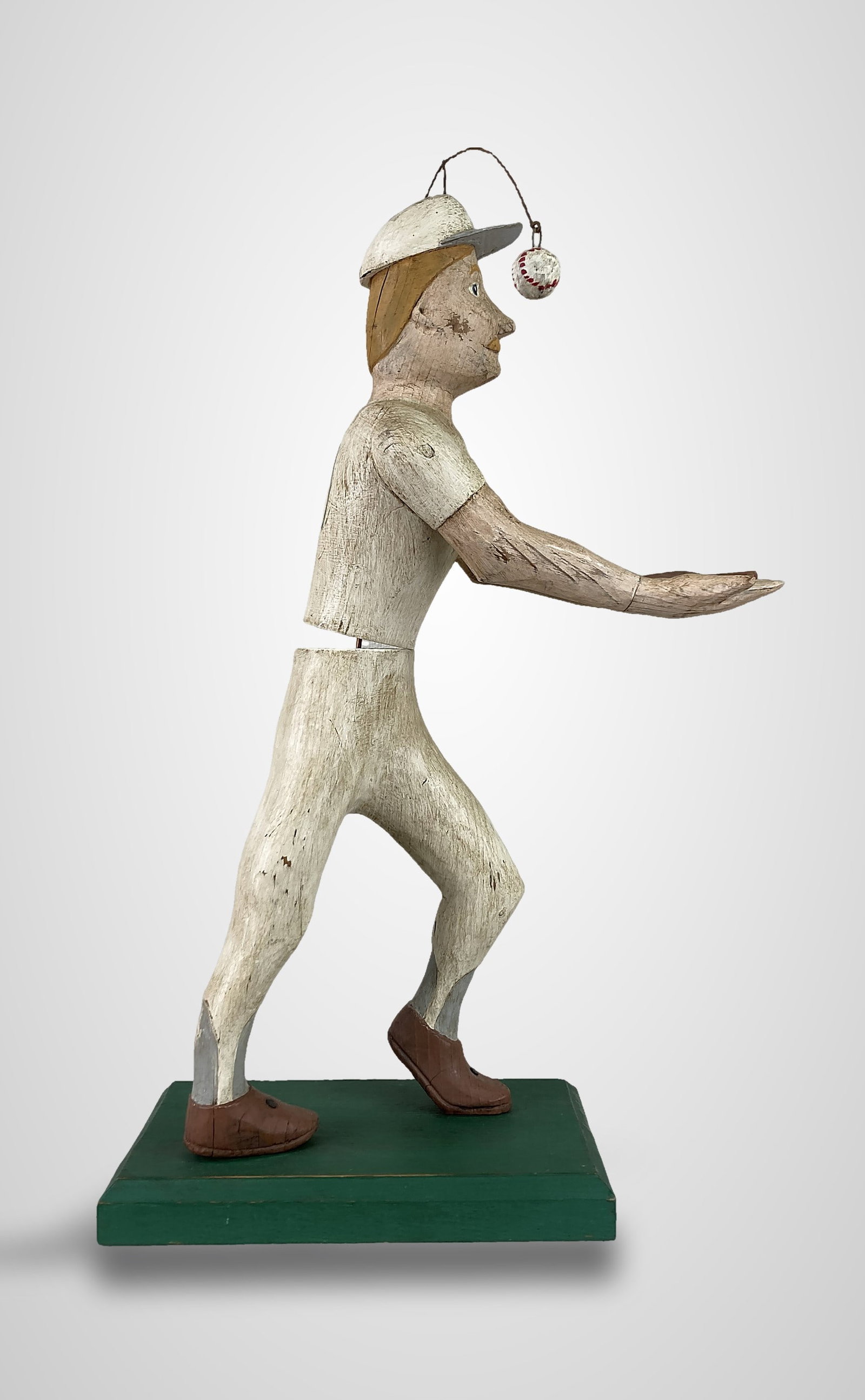 Carved Folk Art, Baseball Player , Patricia John and Jac John - 6