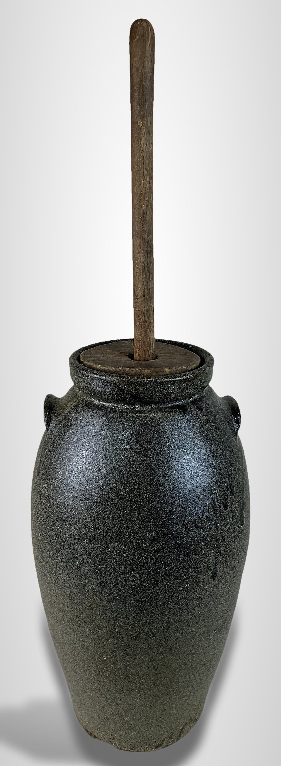 Glazed Four Gallon Stoneware Churn - 2