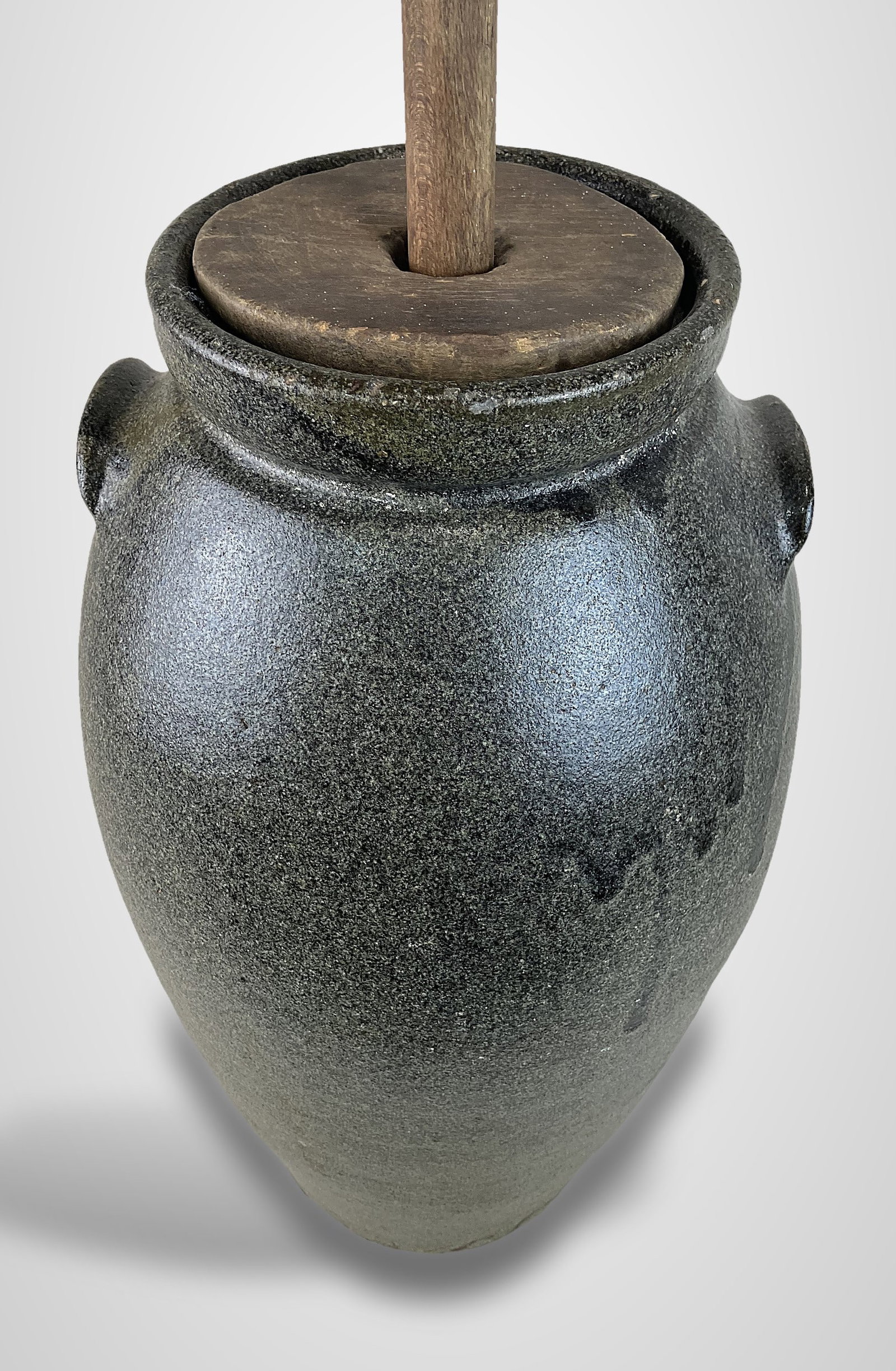 Glazed Four Gallon Stoneware Churn - 3