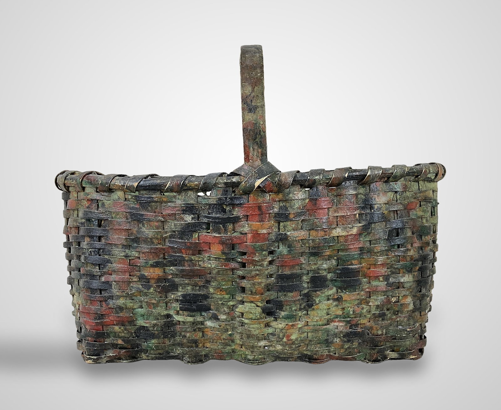 Early Painted Gathering Basket - 3