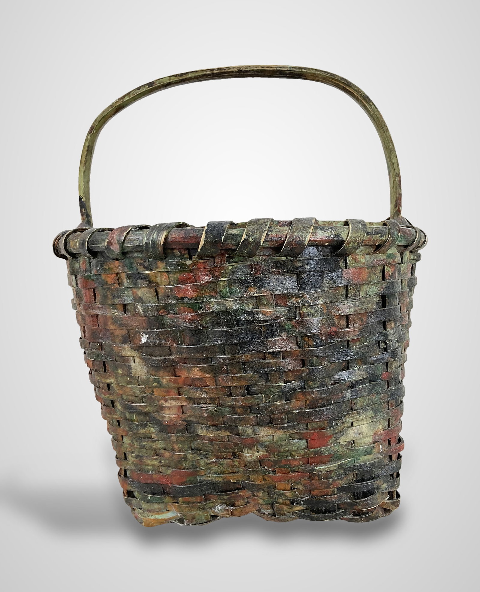 Early Painted Gathering Basket - 4