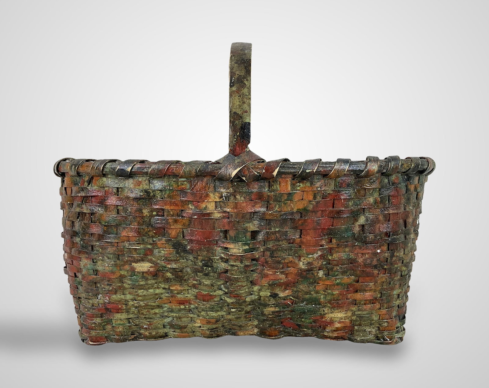 Early Painted Gathering Basket - 5