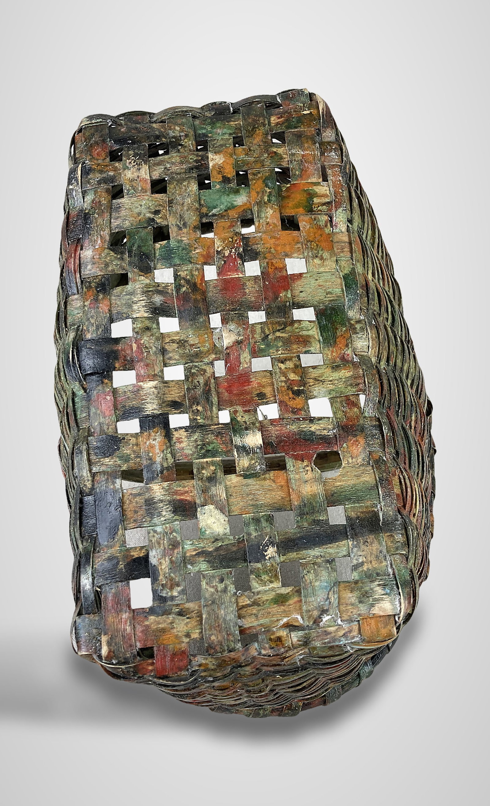 Early Painted Gathering Basket - 7