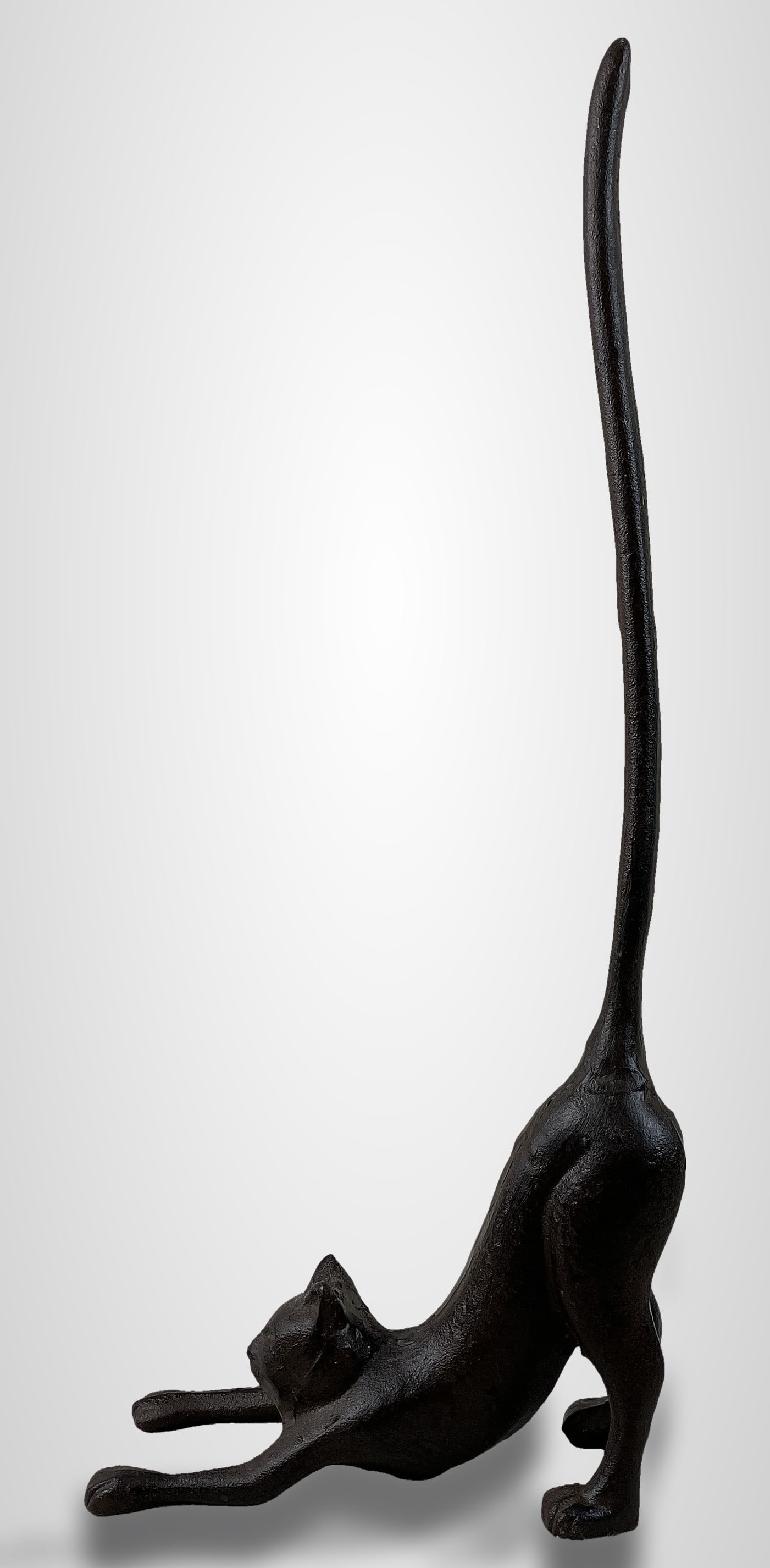 Cast Bronze Cat Figurine - 3