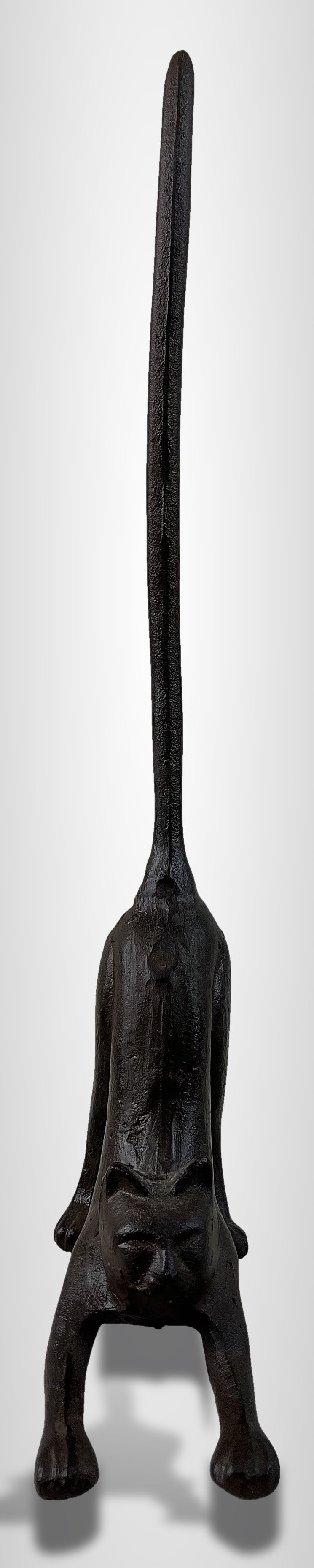 Cast Bronze Cat Figurine - 4