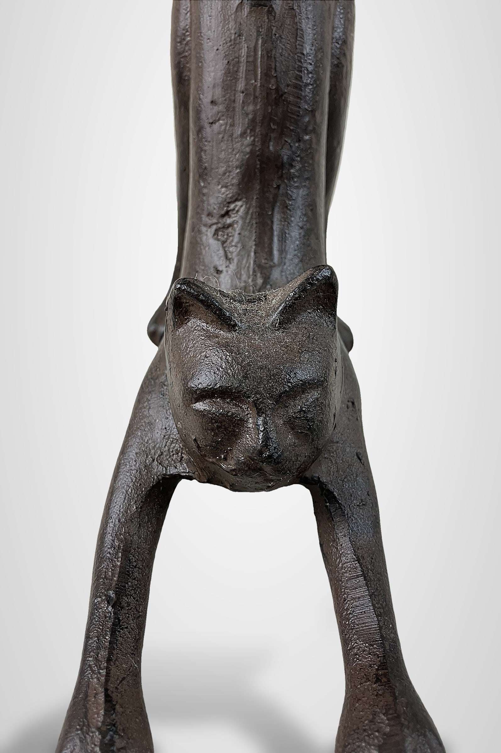 Cast Bronze Cat Figurine - 5