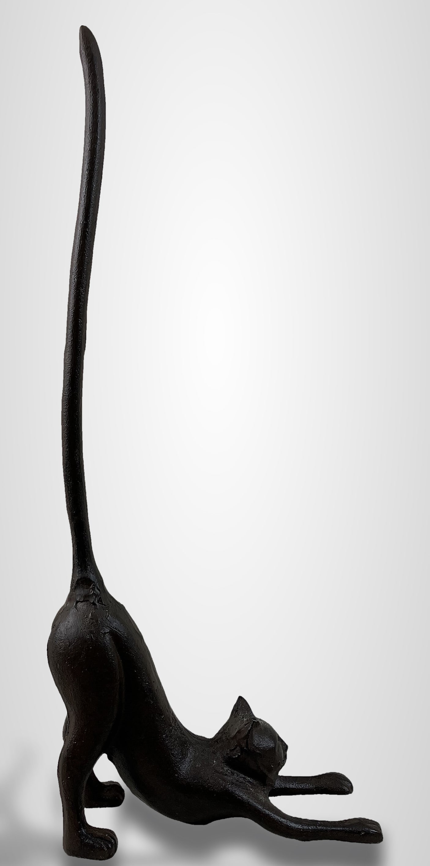 Cast Bronze Cat Figurine - 6