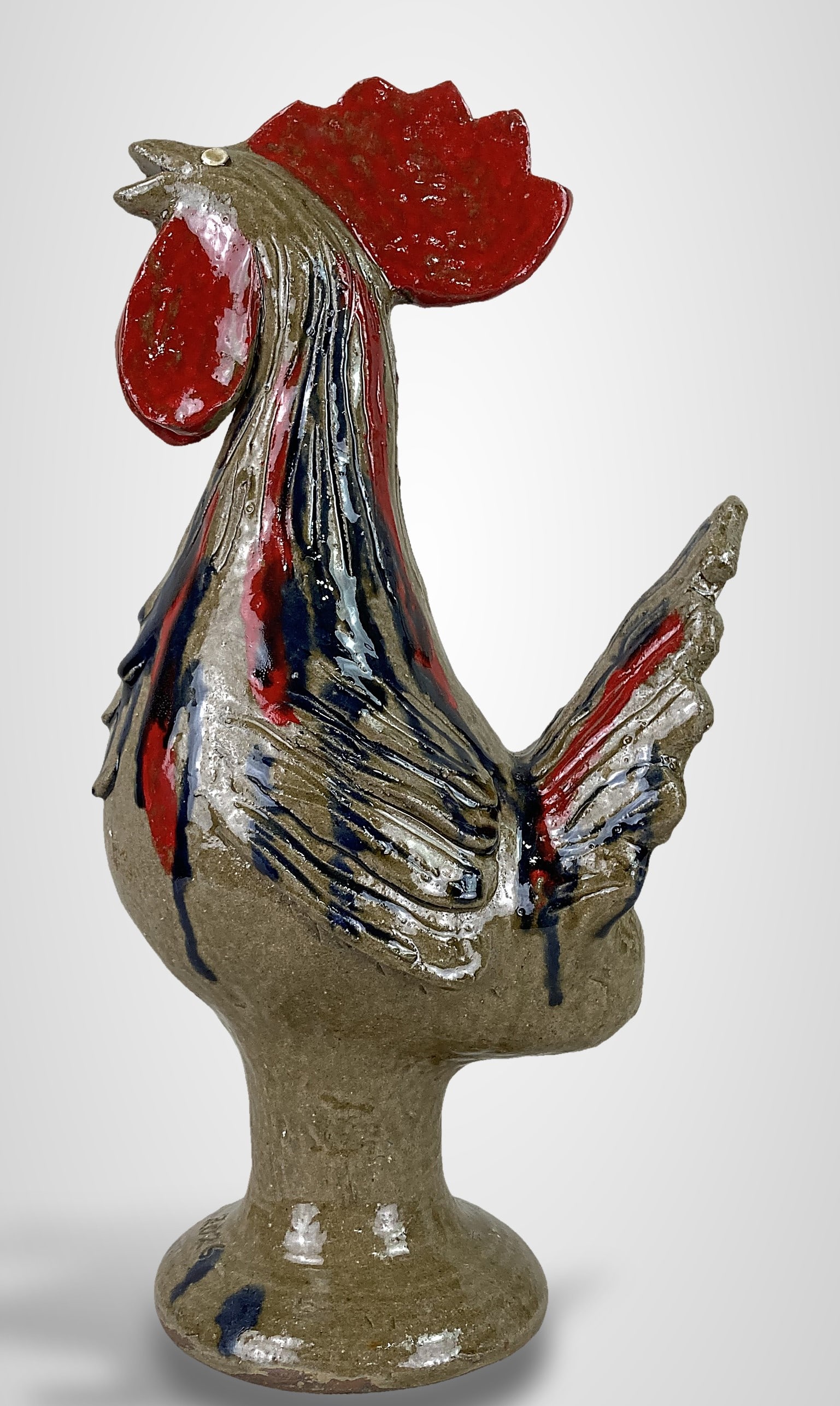 Clint Alderman Southern Pottery Rooster - 3