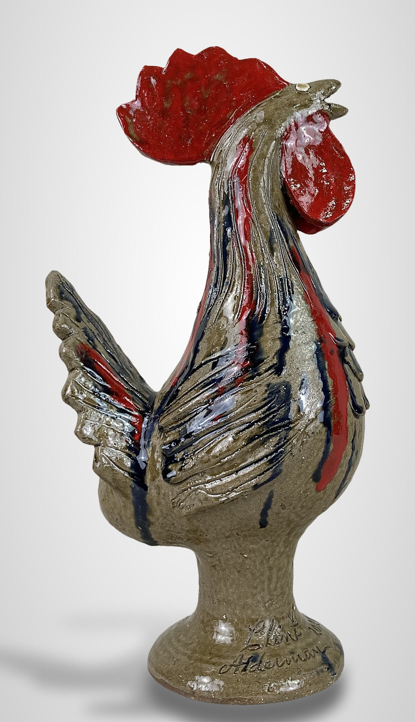 Clint Alderman Southern Pottery Rooster - 5