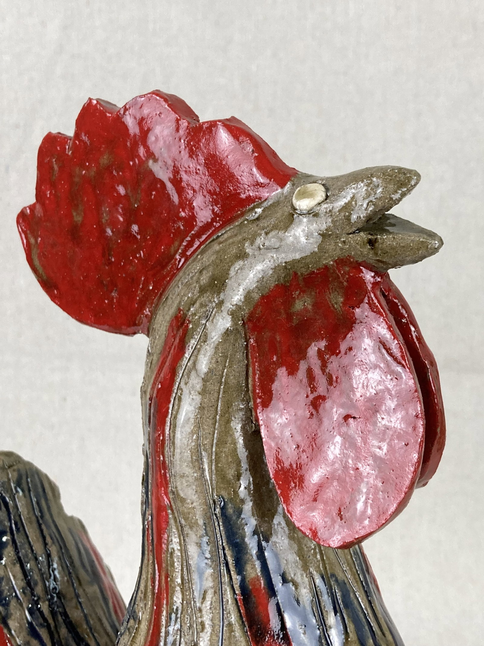 Clint Alderman Southern Pottery Rooster - 8
