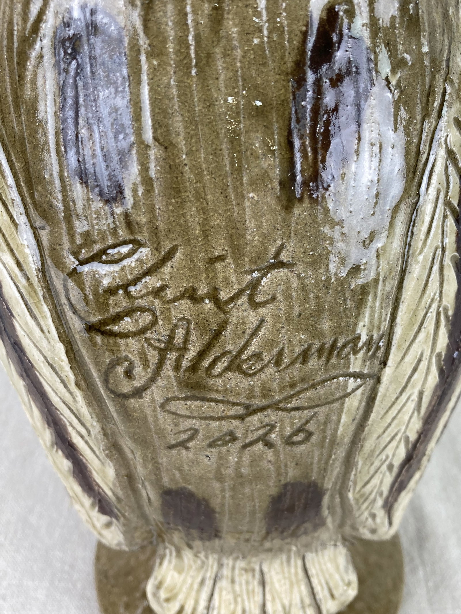 Clint Alderman Southern Pottery Owl - 8