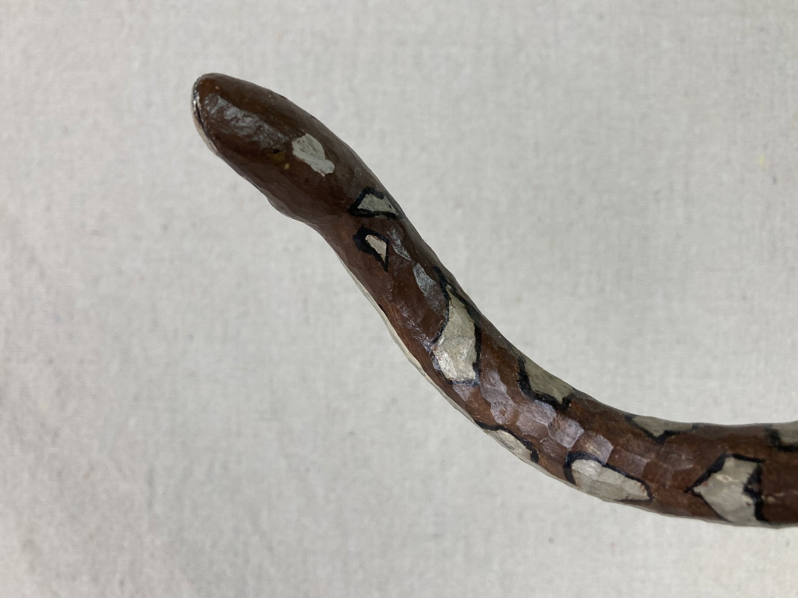 North Carolina Carved Folk Art Snake Basket - 8