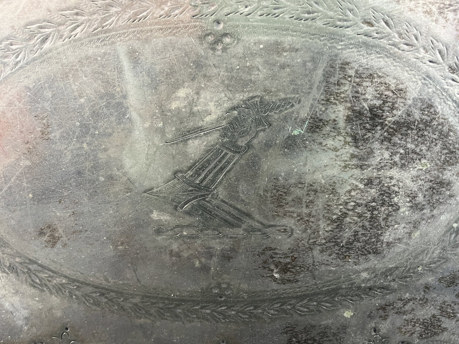 Large Early English Silverplate Tray - 3