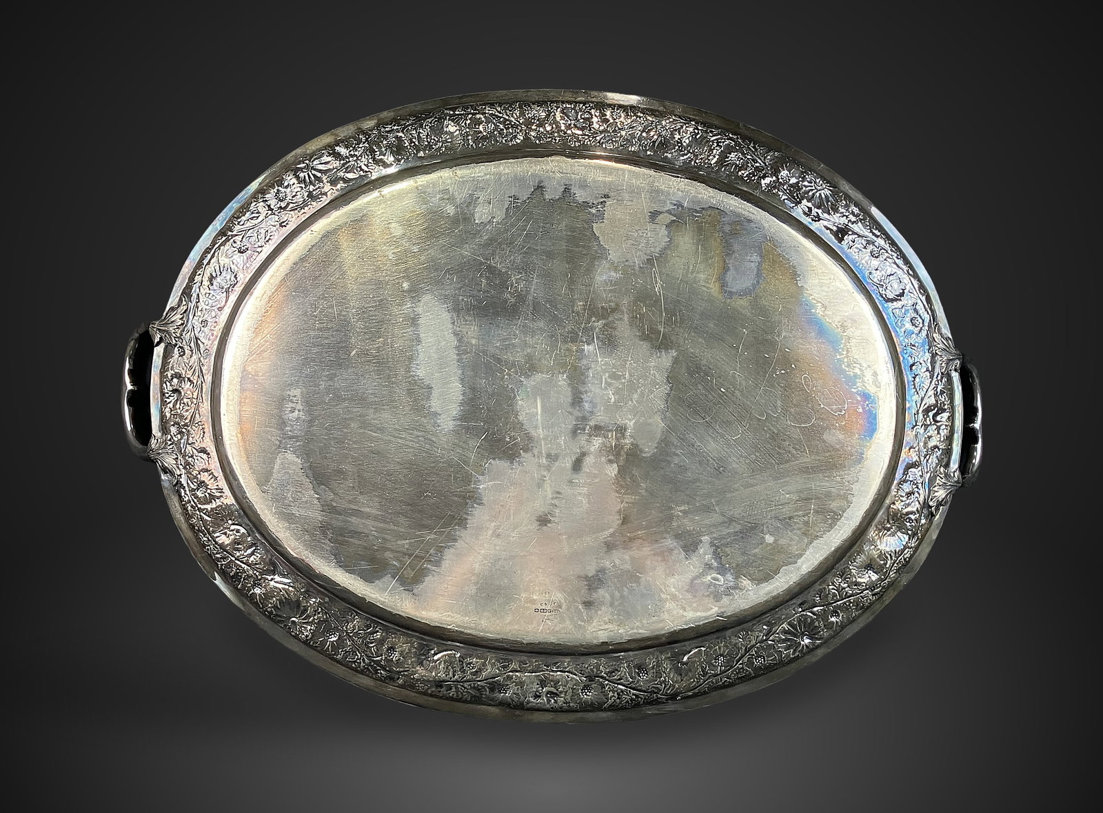 Large Early English Silverplate Tray - 5