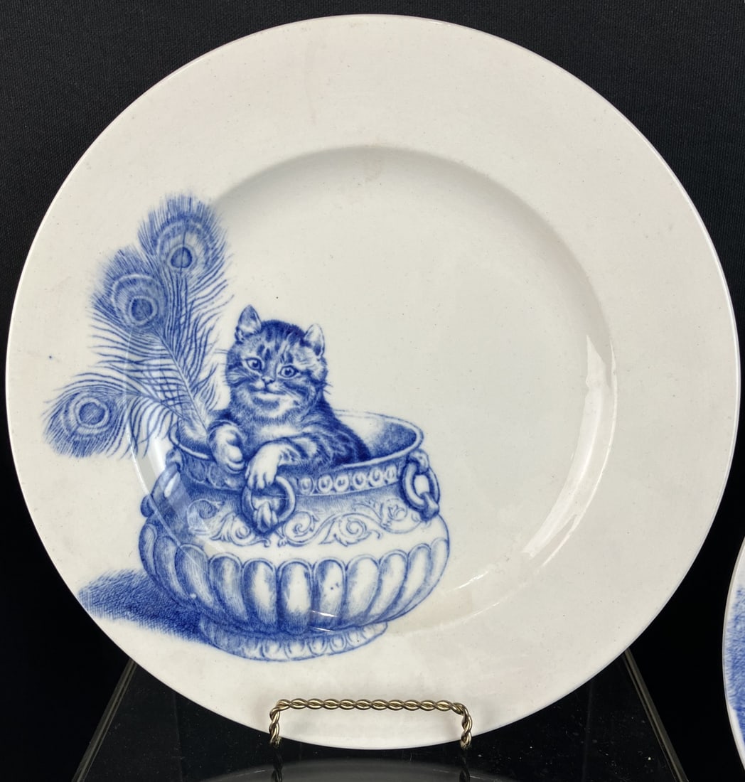 Set of Mintons Cat Plates - 2