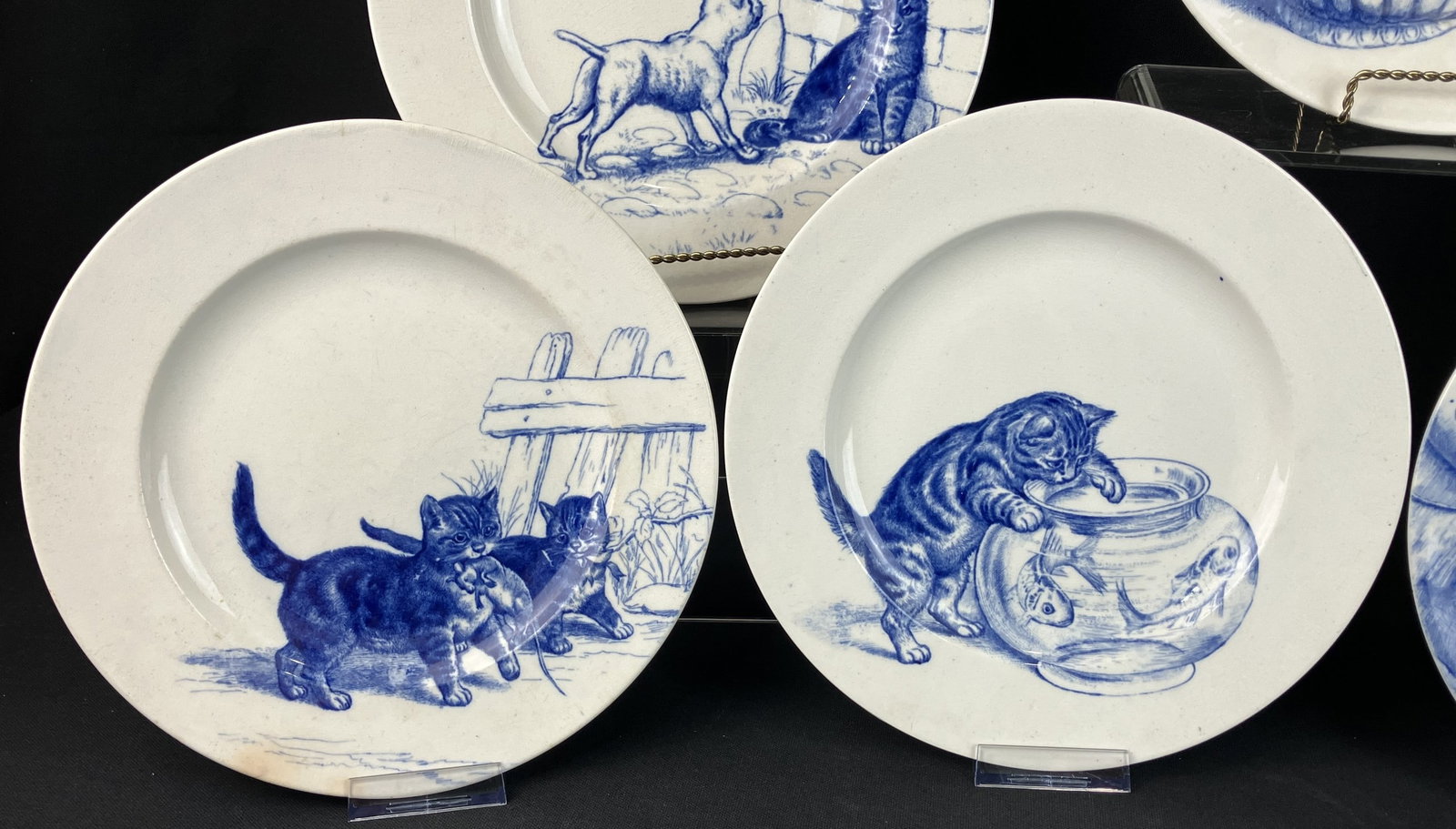 Set of Mintons Cat Plates - 3