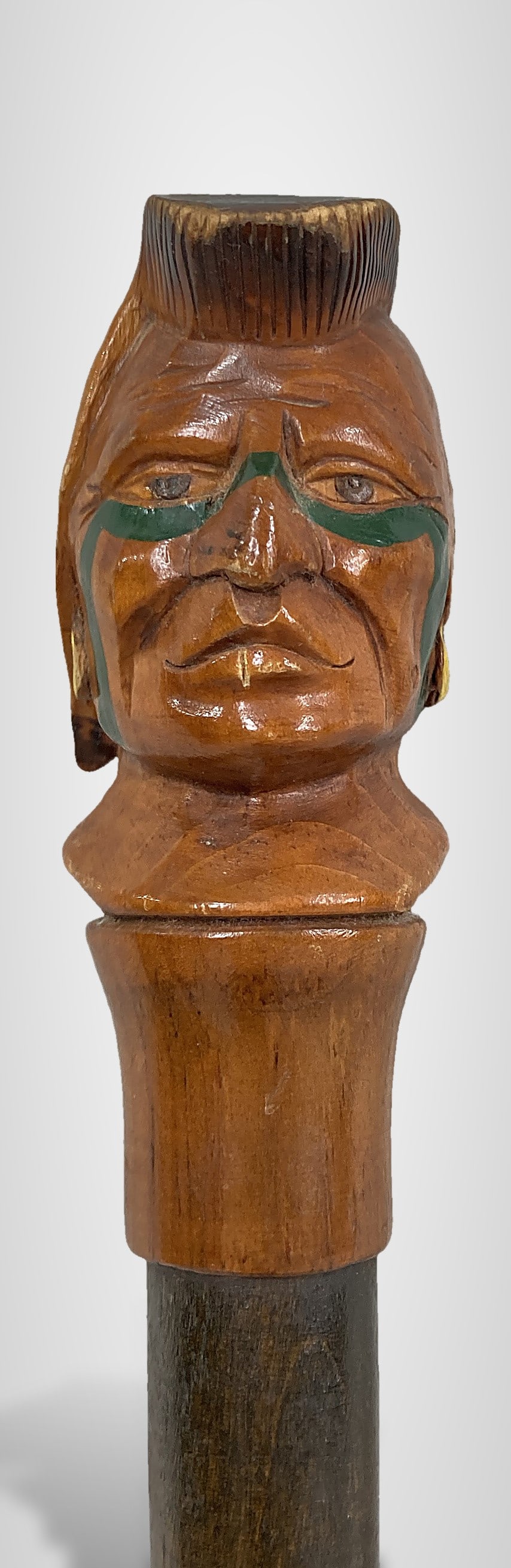 Native American Folk Art Carved Cane - 2