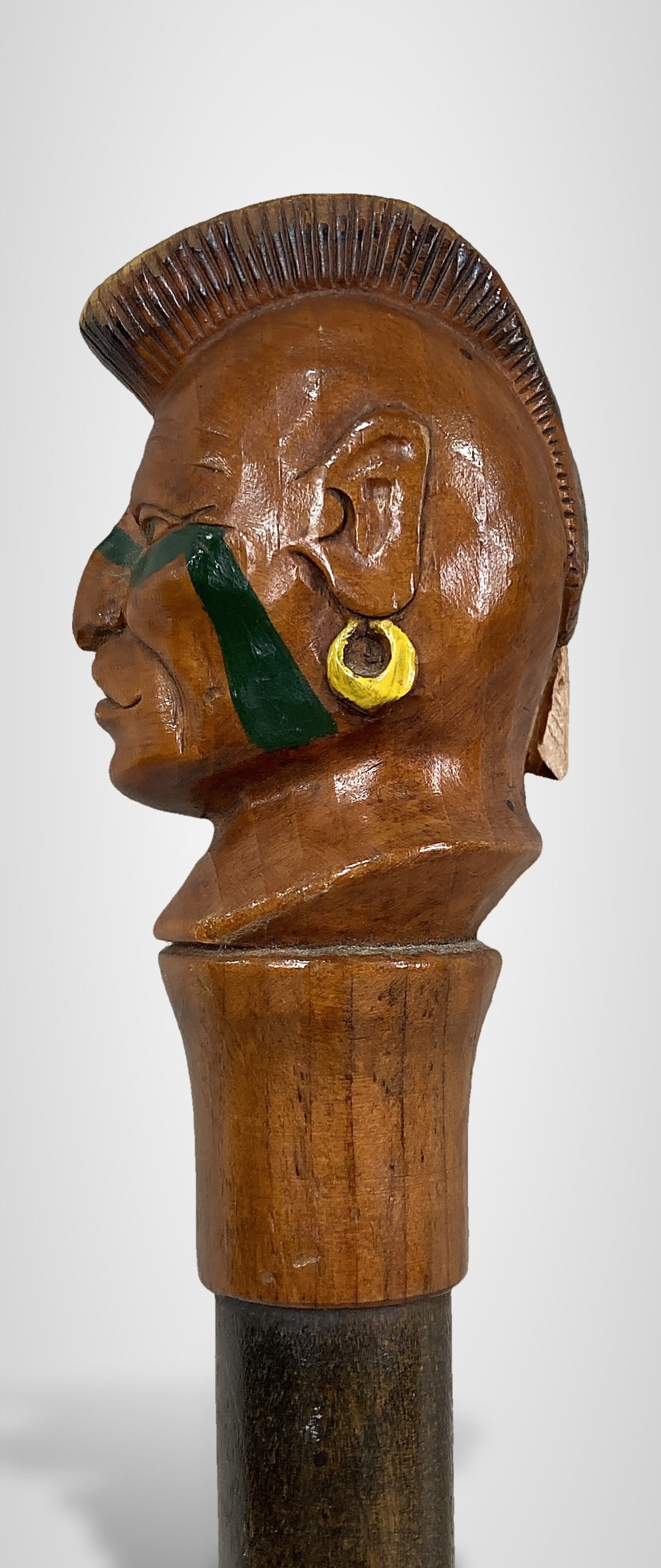 Native American Folk Art Carved Cane - 3