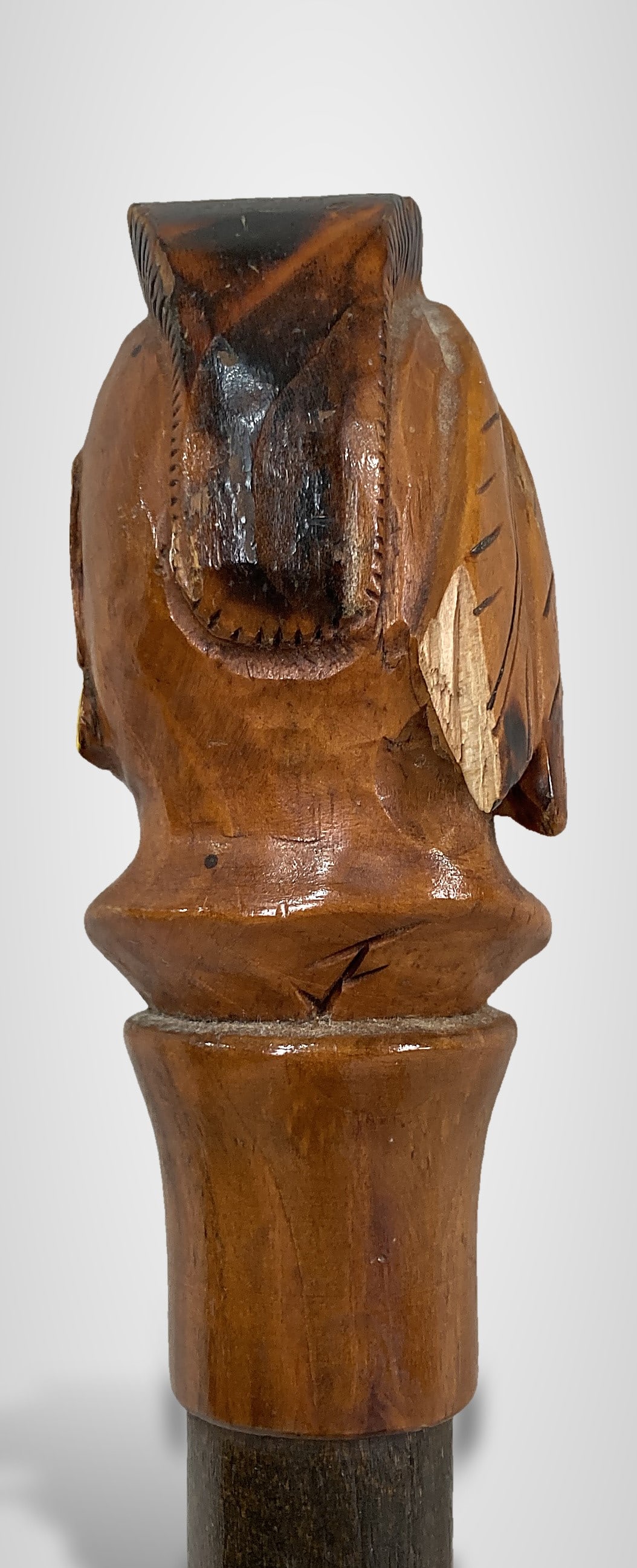 Native American Folk Art Carved Cane - 4