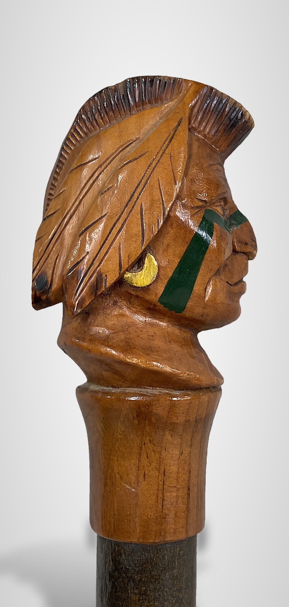 Native American Folk Art Carved Cane - 5