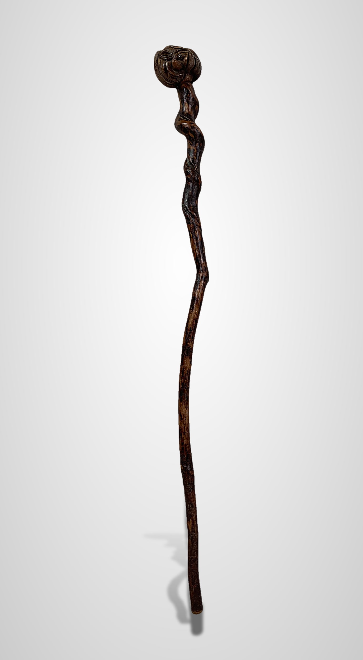 Folk Art Carved Grotesque Cane - 2