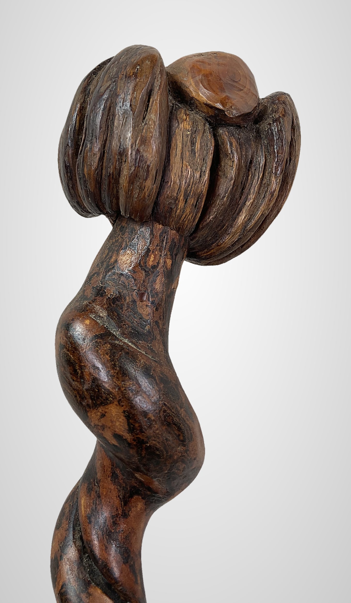 Folk Art Carved Grotesque Cane - 5